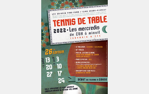 LES TOURNOIS D'ÉTÉ DE TENNIS DE TABLE DE PLENEUF VAL ANDRÉ SONT DE RETOUR !